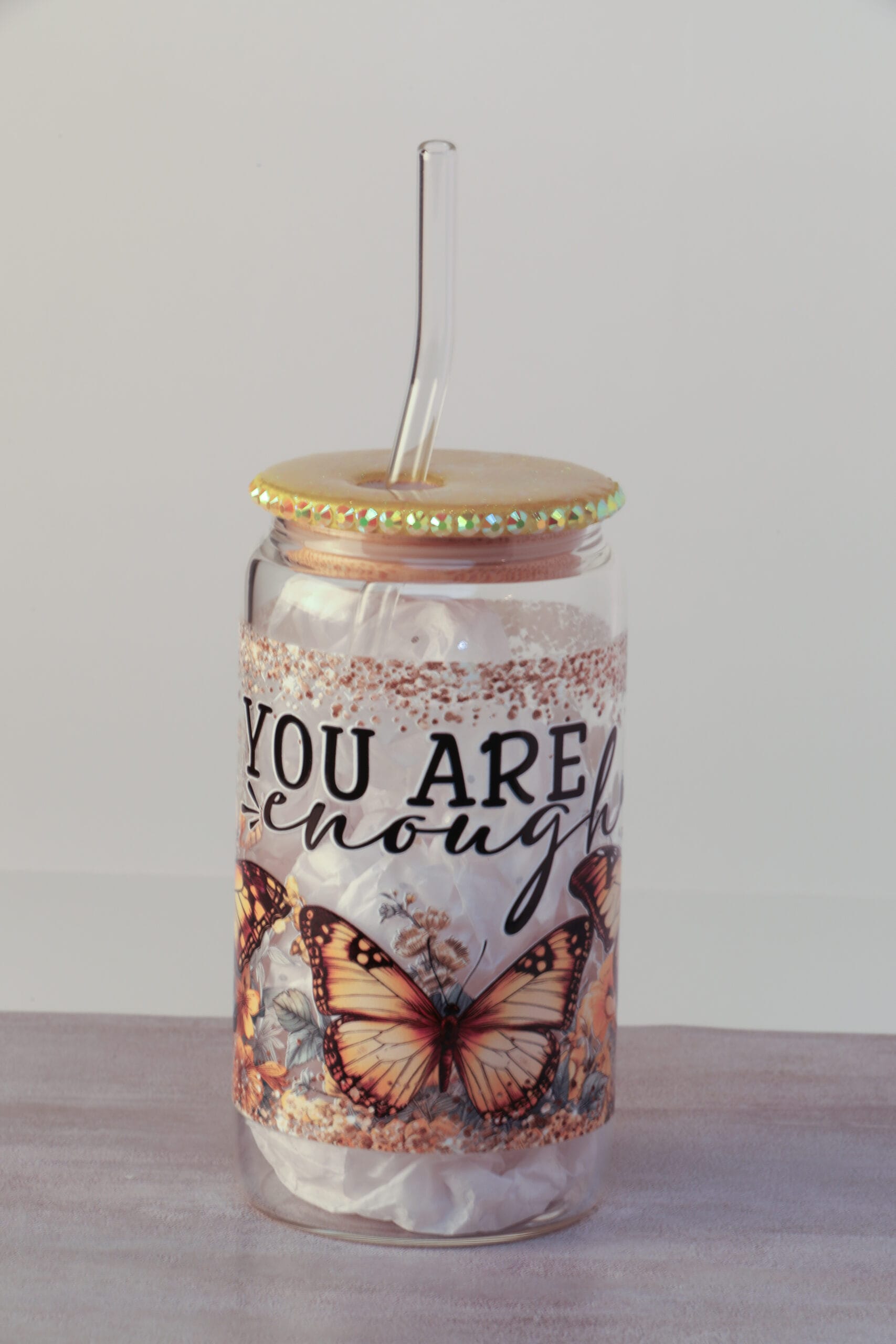 You Are Enough Snow Globe Cup Tumbler