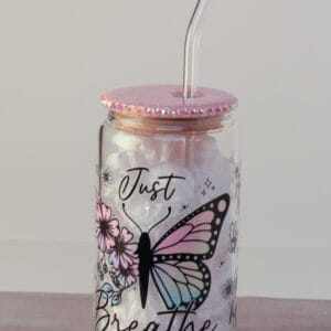 Just Breathe Glass Tumbler