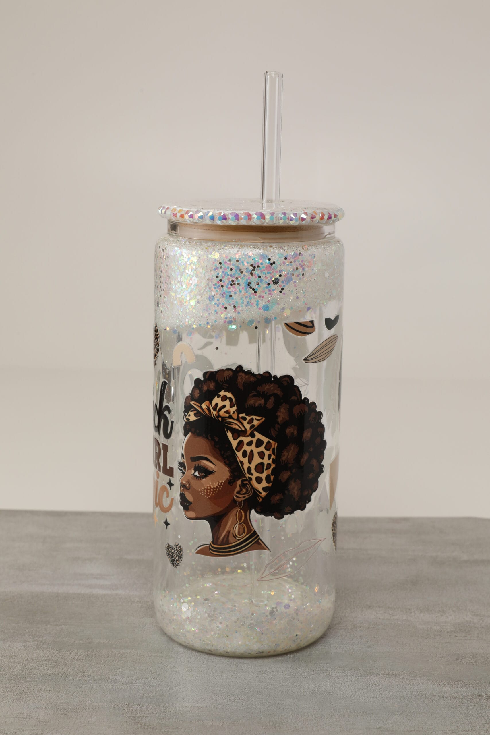 "Black Girl Magic" - Snow Globe Cup - Image 2