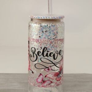 Believe Snow Globe Cup - White
